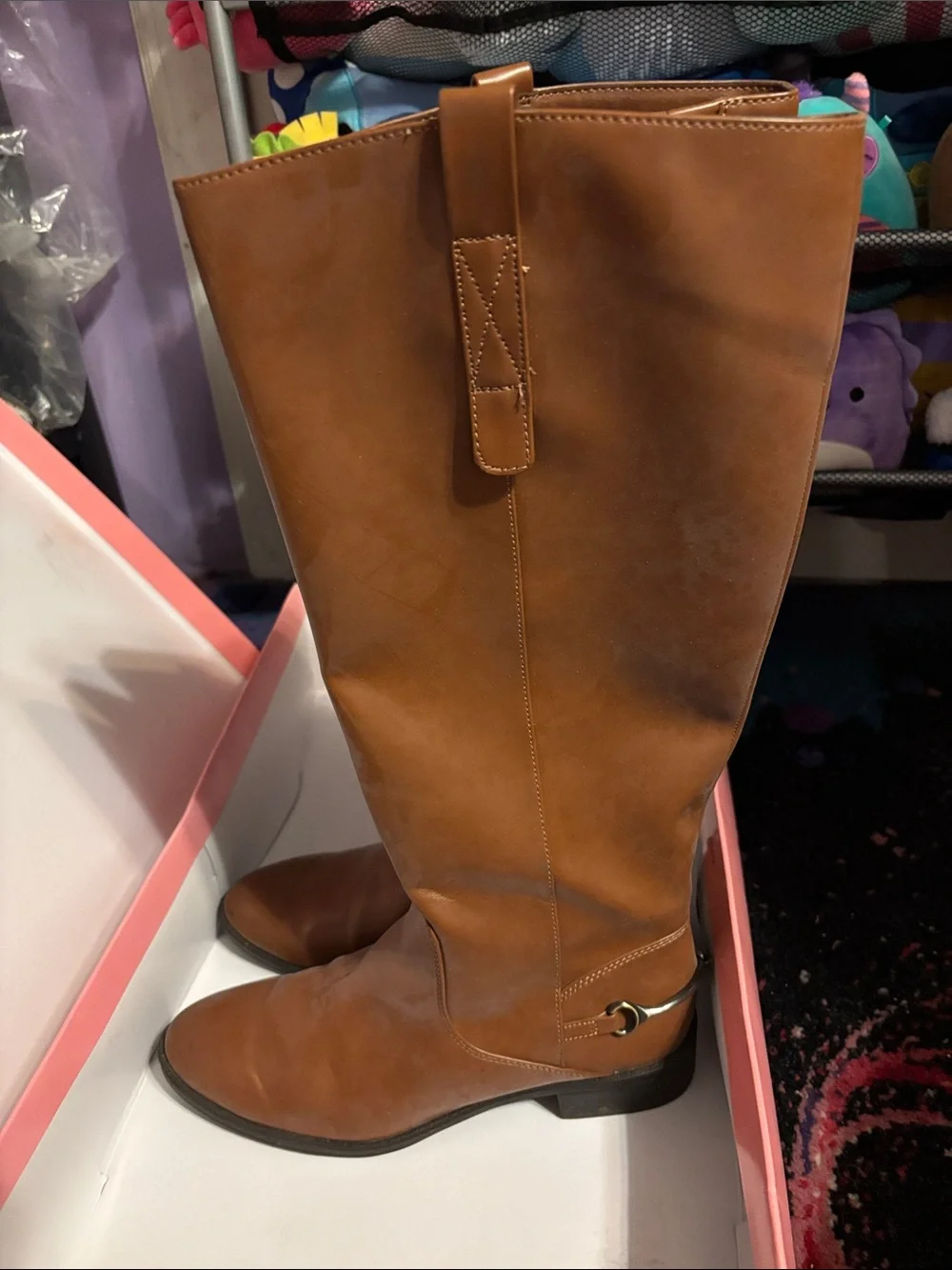 Sam & Libby Cognac Knee Boot Box